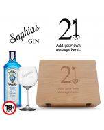Personalised gin gift box for 21st birthdays.
