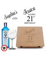 Personalised Gin gift sets for 21st birthday gift.