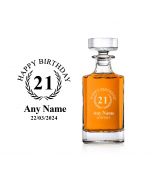 Personalised whiskey decanters for 21st birthday gifts