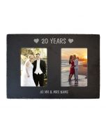 Personalised anniversary slate photo frame
