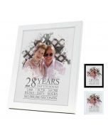 Personalised wedding anniversary photo frames with timeline and water colour painting design.