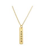 Gold Aroha necklace from Little Taonga in New Zealand