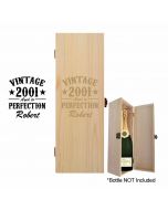 Vintage aged to perfection bottle gift box for birthdays.