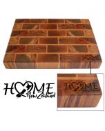Engraved Rimu wood chopping boards with a love New Zealand and islands design