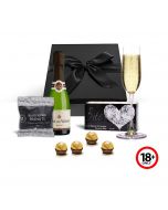 Champagne and chocolates gift pack.