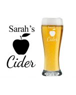 Cider glass gift personalised