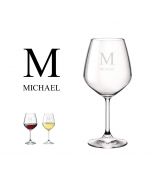 Personalised Italian crystal wine glasses for Christmas gifts