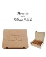 Personalised memories keepsake boxes for individuals or couples.