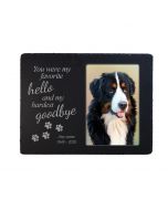 Remembrance slate photo frame for dogs