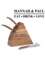 Personalised cheese knife gift sets eat drink love design
