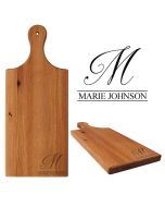 Personalised Reclaimed Rimu Wood Serving Board Paddle With Initial & Name