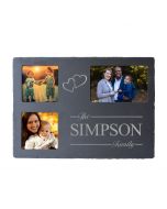 Personalised family slate photo frame
