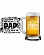 Tradie and DIY dad beer glass