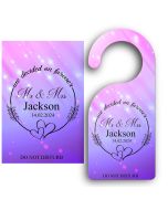 Personalised we decided on forever door hangers gift for couples on their wedding.