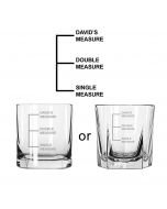 Whiskey glass with fun design