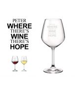 Personalised funny lead free crystal wine glass