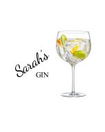 Laser engraved personalised Gin glass