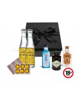 Gin and chocolate gift sets with bonbons