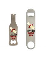Personalised stainless steel bottle opener for graduation gifts