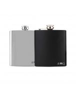 Hip flasks with love heart and initials engraved