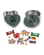 Personalised lolly and chocolates gift tins for hunters.
