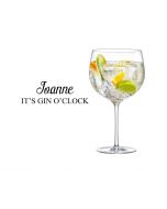 Funny it's gin o'clock gin glass