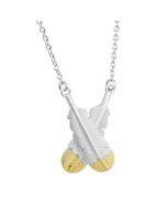 Huia Crossed Feather Necklace from Little Taonga