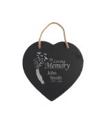 Personalised heart shaped remembrance sign