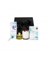 Linden Leaves Aqua Lily soy candle and fragrance diffuser gift set