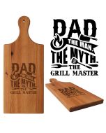 Dad The Man, The Myth, The Grill Master, Rimu Wood Platter Board
