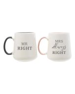 Mr Right & Mrs Always Right Mug Set