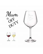 Engraved crystal wine glass for Mother's day gifts