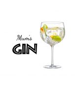 Laser engraved Gin glass for mum