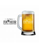 marvel themed beer mug for dad with fathor design