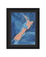 New Zealand islands Topographic 3D layered maps