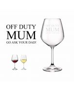 Funny engraved wine glass for mum