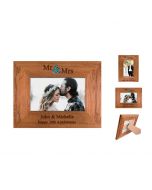 Personalised Rimu photo frame with Paua inlay for wedding or anniversary gifts