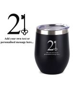 21st Birthday gift personalised thermal cups 21st key design