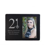 Personalised slate photo frame for 21st birthday gifts