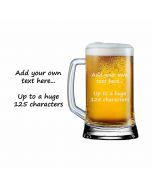 Personalised beer mug with any text