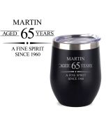 Personalised birthday gift thermal cups with a fine spirit since design