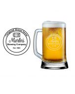 Personalised brewery design beer glass