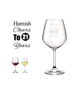 Personalised wine glasses 21st birthday gifts for men
