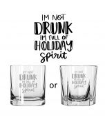 Tumbler glasses with fun Christmas themed design