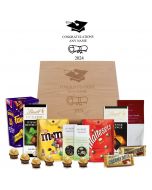 Personalised graduation gift box filled with chocolates
