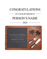 Personalised retirement gifts cheese boards