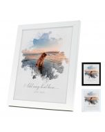 Pet photo frames with a water colour effect.