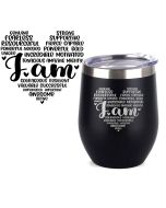 Positive affirmation thermal cups love heart design.