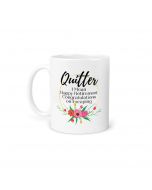 Funny retirement gift for women coffee mug quitter I mean happy retirement design.
