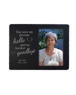Personalised remembrance slate photo frame